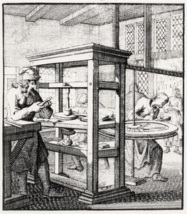 De Diamantslijper, 1718 door Dutch School